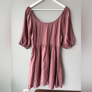 Mia Joy Joyfolie pink puff sleeve scoop neck short sleeve mini dress Women’s M